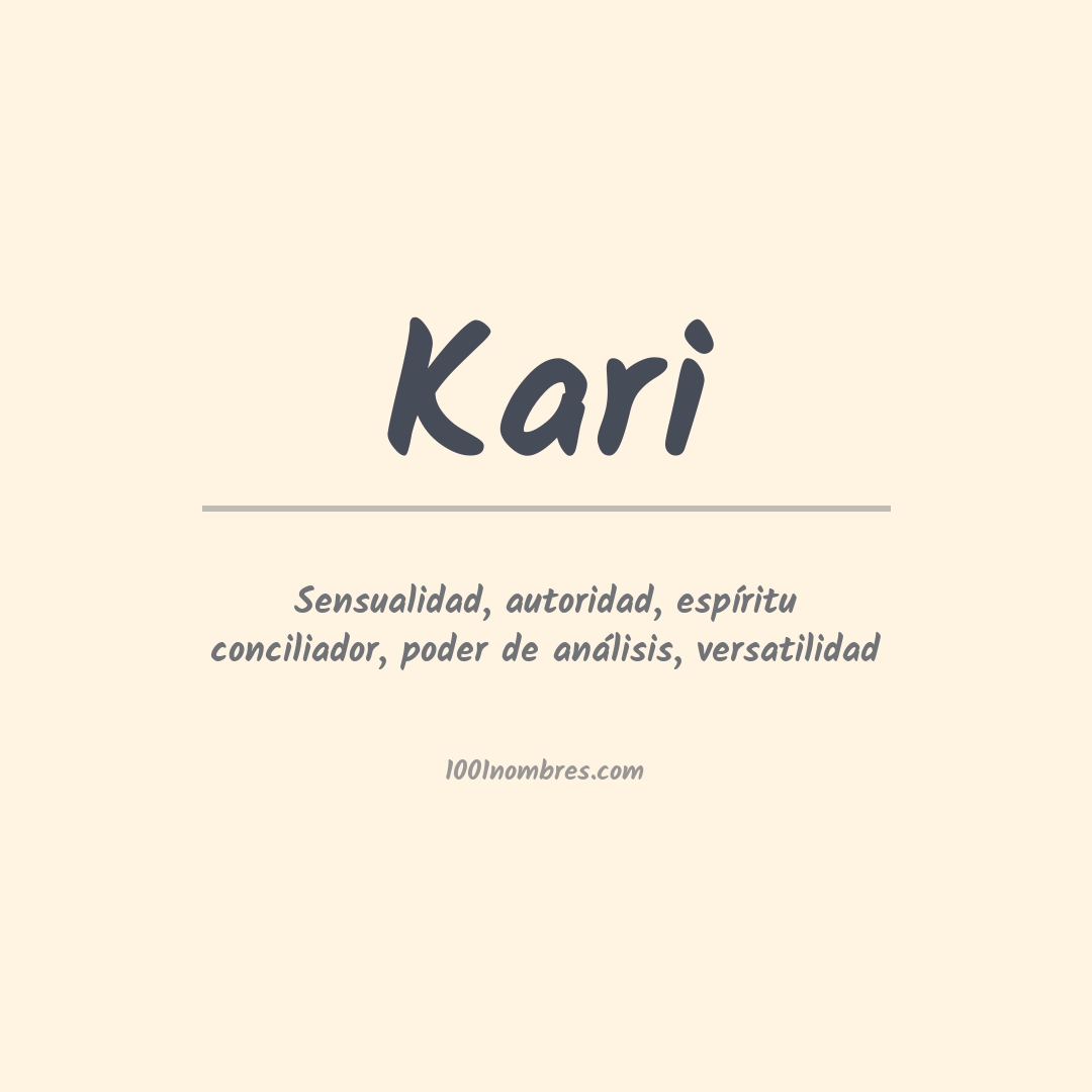 Significado del nombre Kari