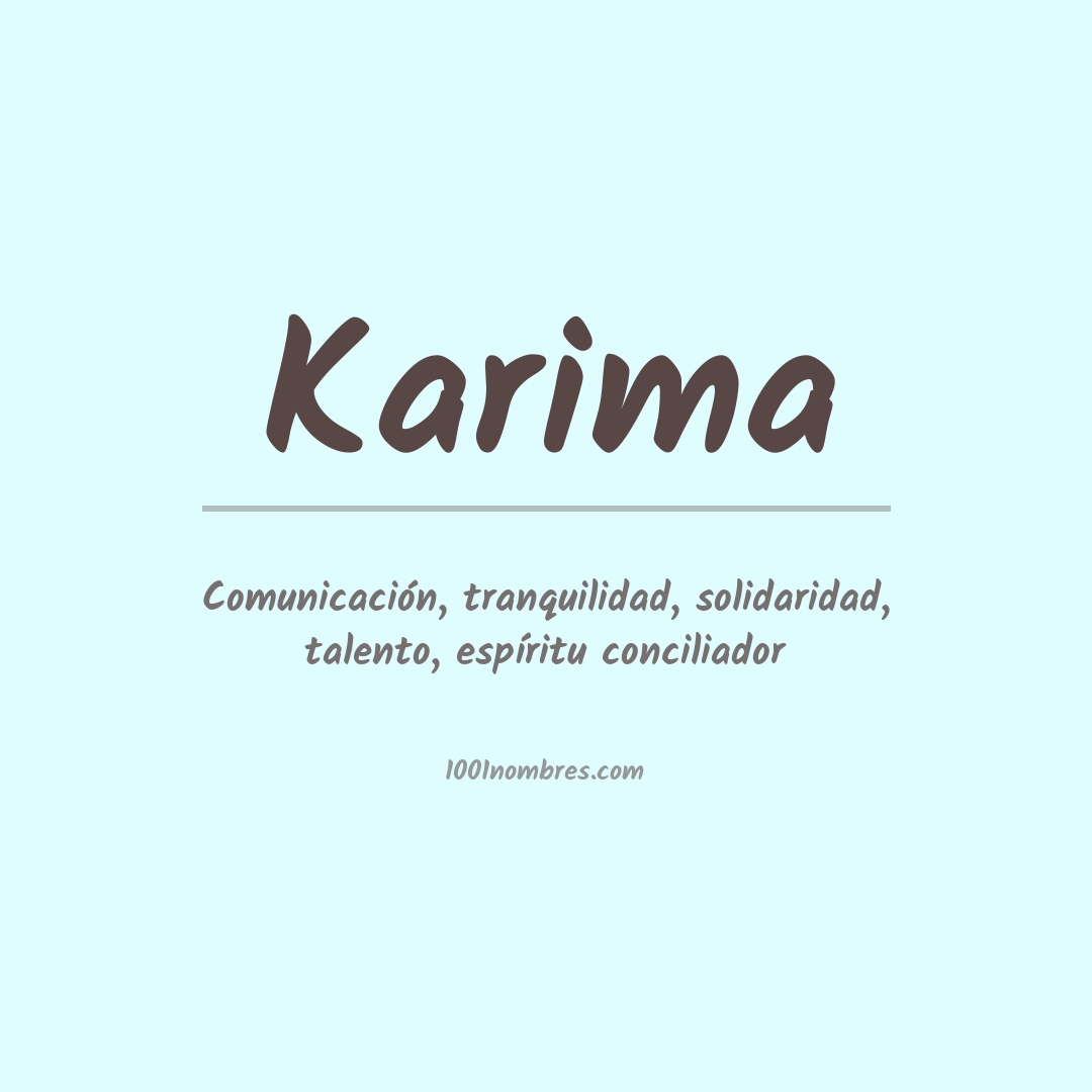 Significado del nombre Karima