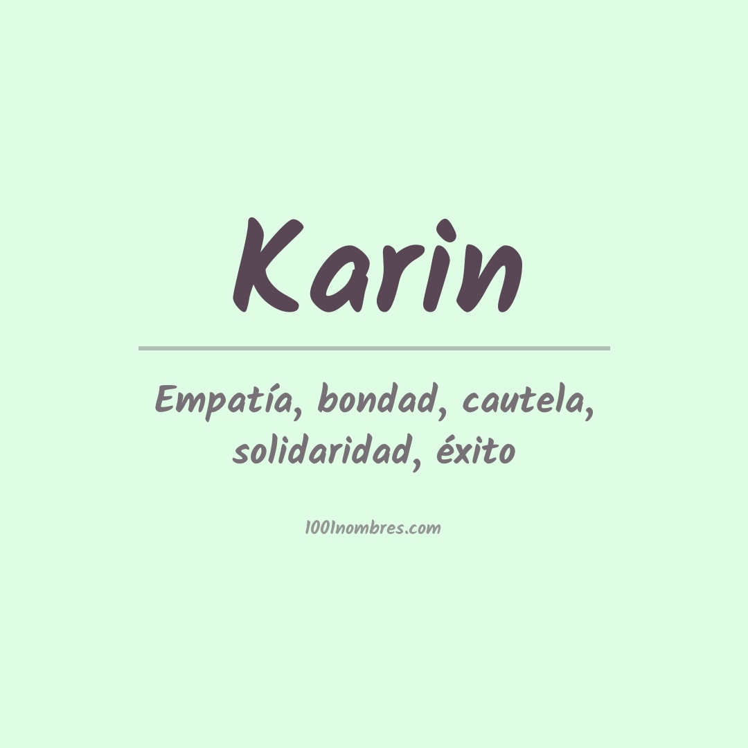 Significado del nombre Karin