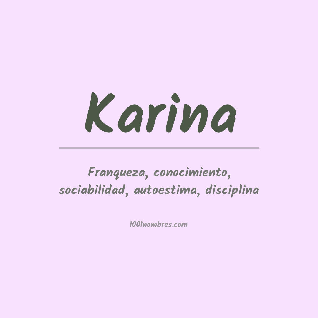 Significado del nombre Karina