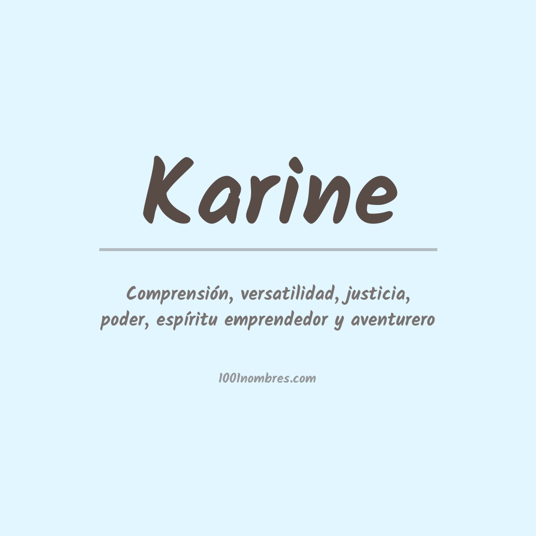 Significado del nombre Karine