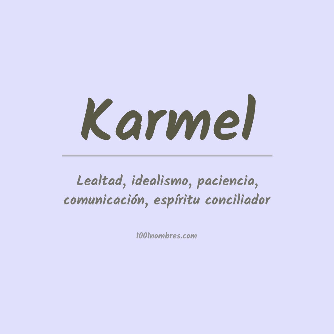 Significado del nombre Karmel