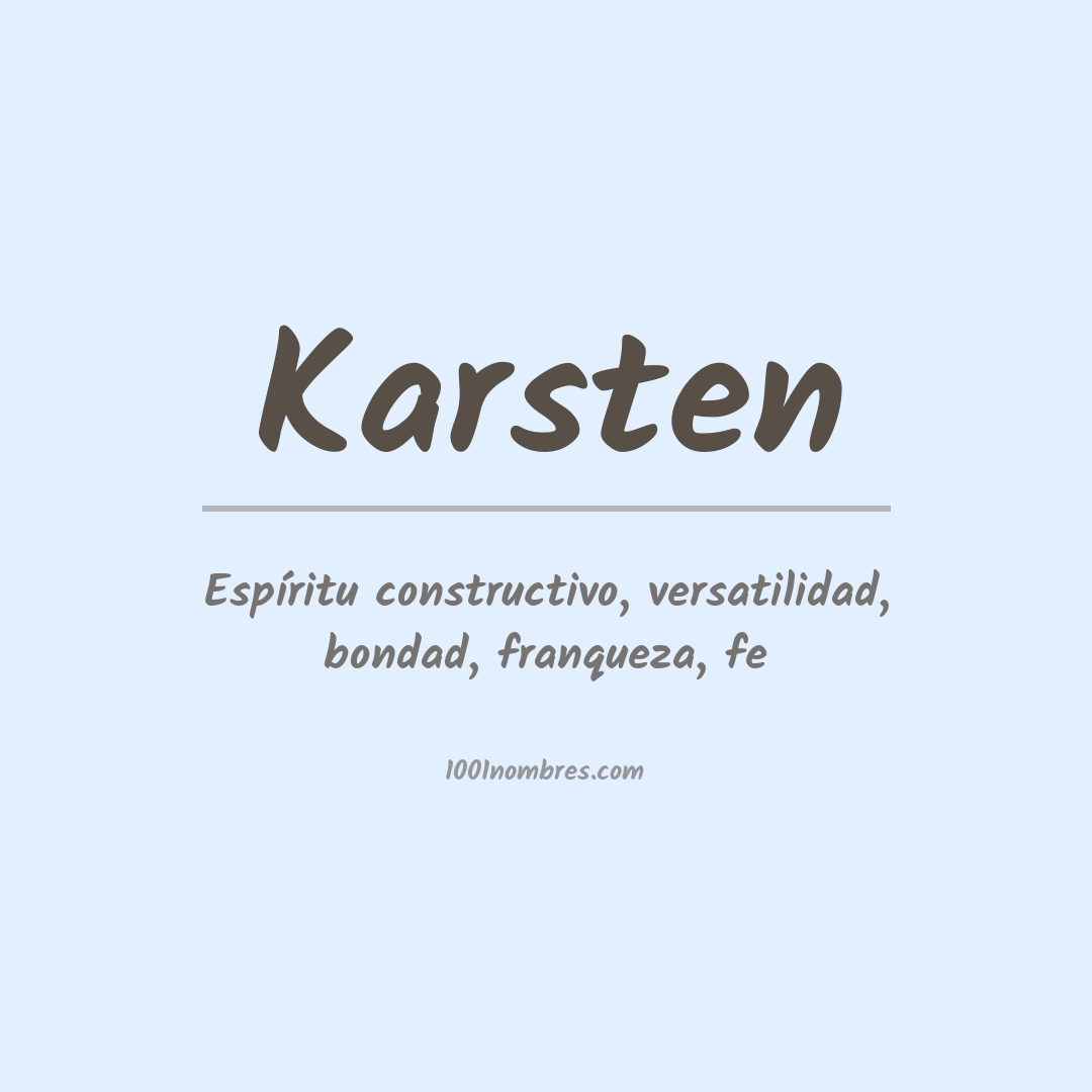 Significado del nombre Karsten