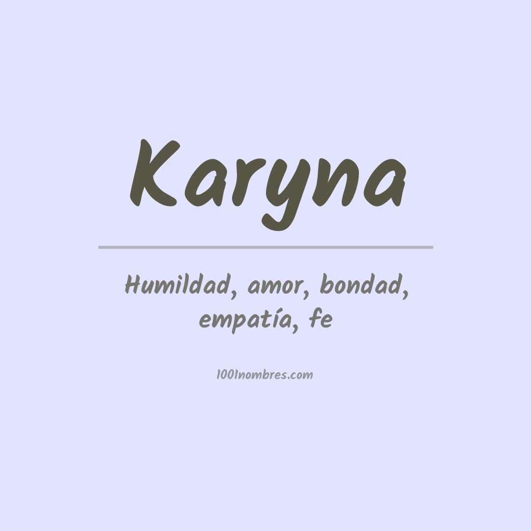 Significado del nombre Karyna