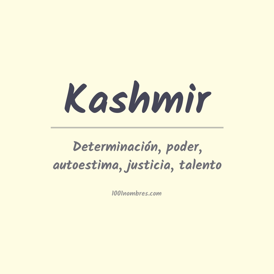 Significado del nombre Kashmir