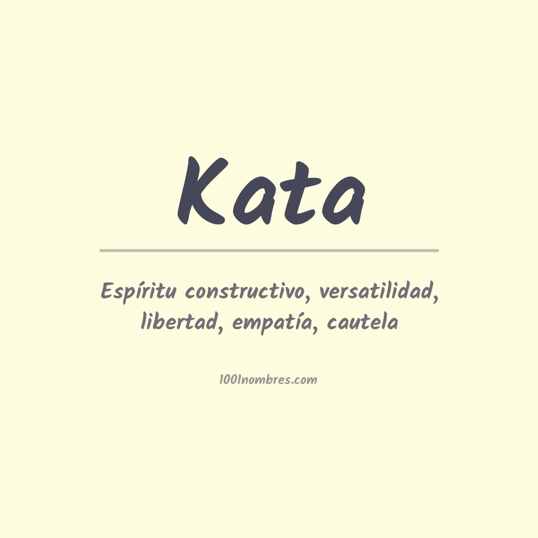 Significado del nombre Kata