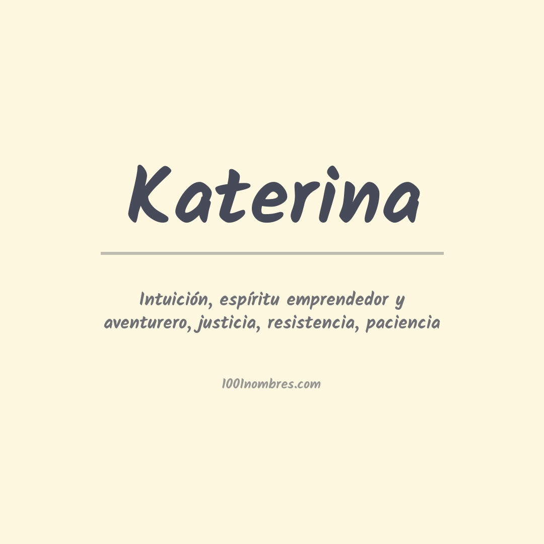 Significado del nombre Katerina
