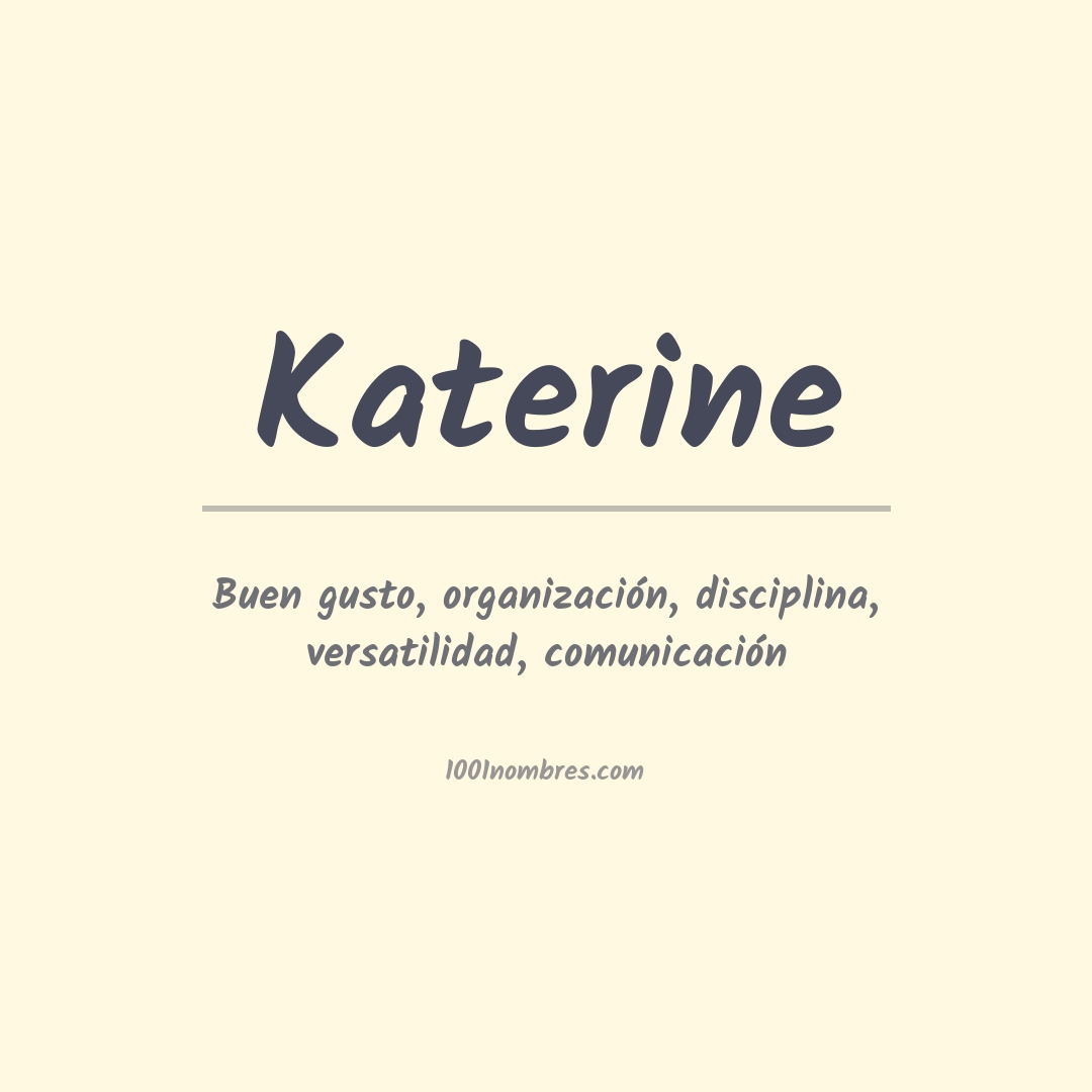 Significado del nombre Katerine