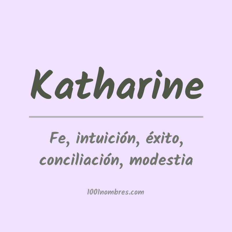 Significado del nombre Katharine