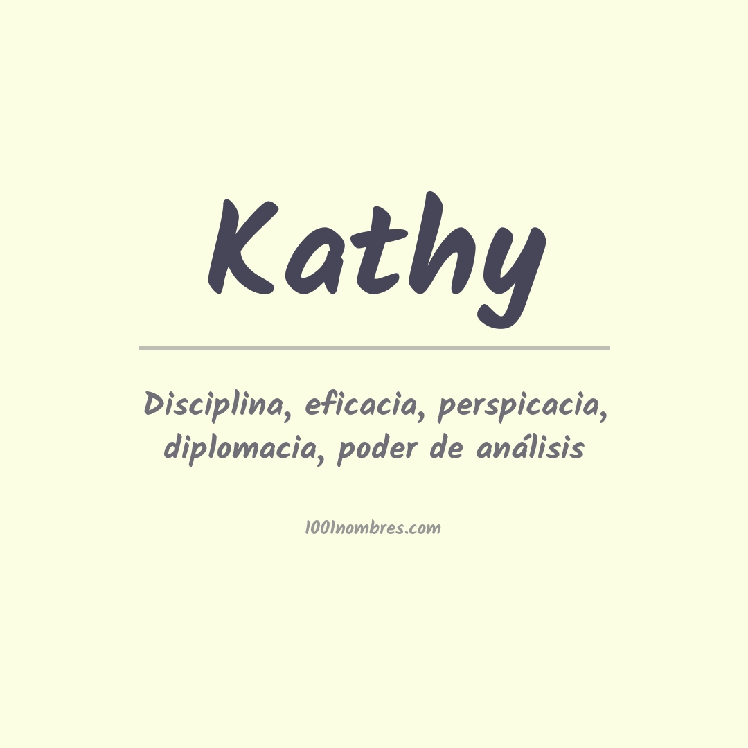 Significado del nombre Kathy