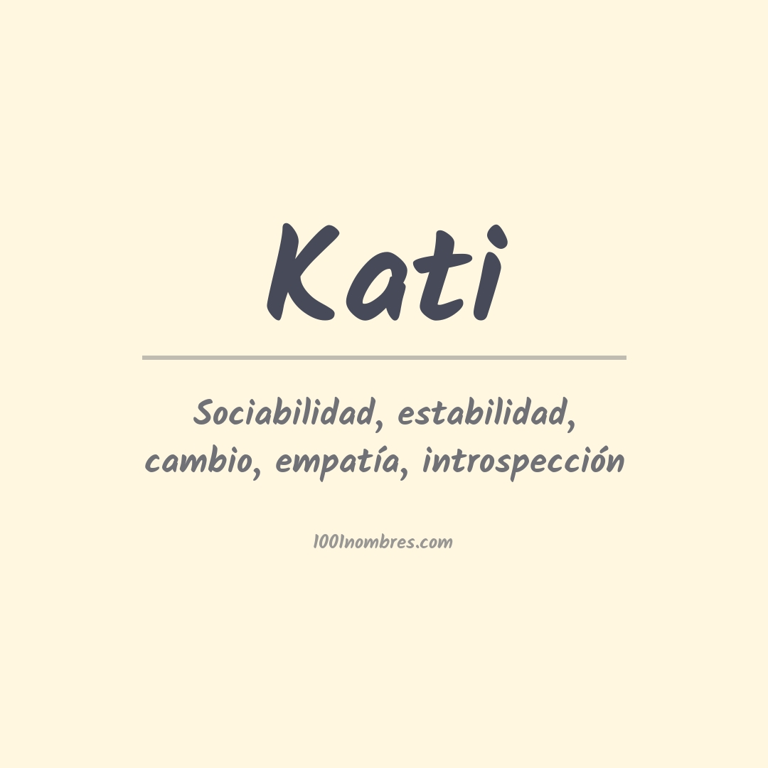 Significado del nombre Kati