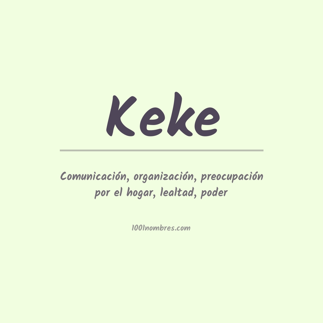 Significado del nombre Keke