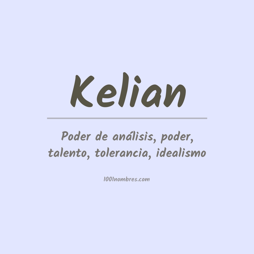 Significado del nombre Kelian