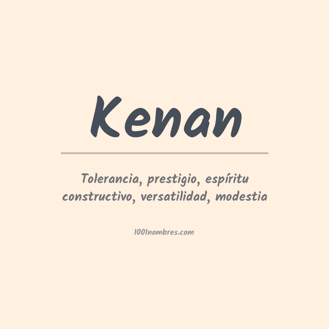 Significado del nombre Kenan