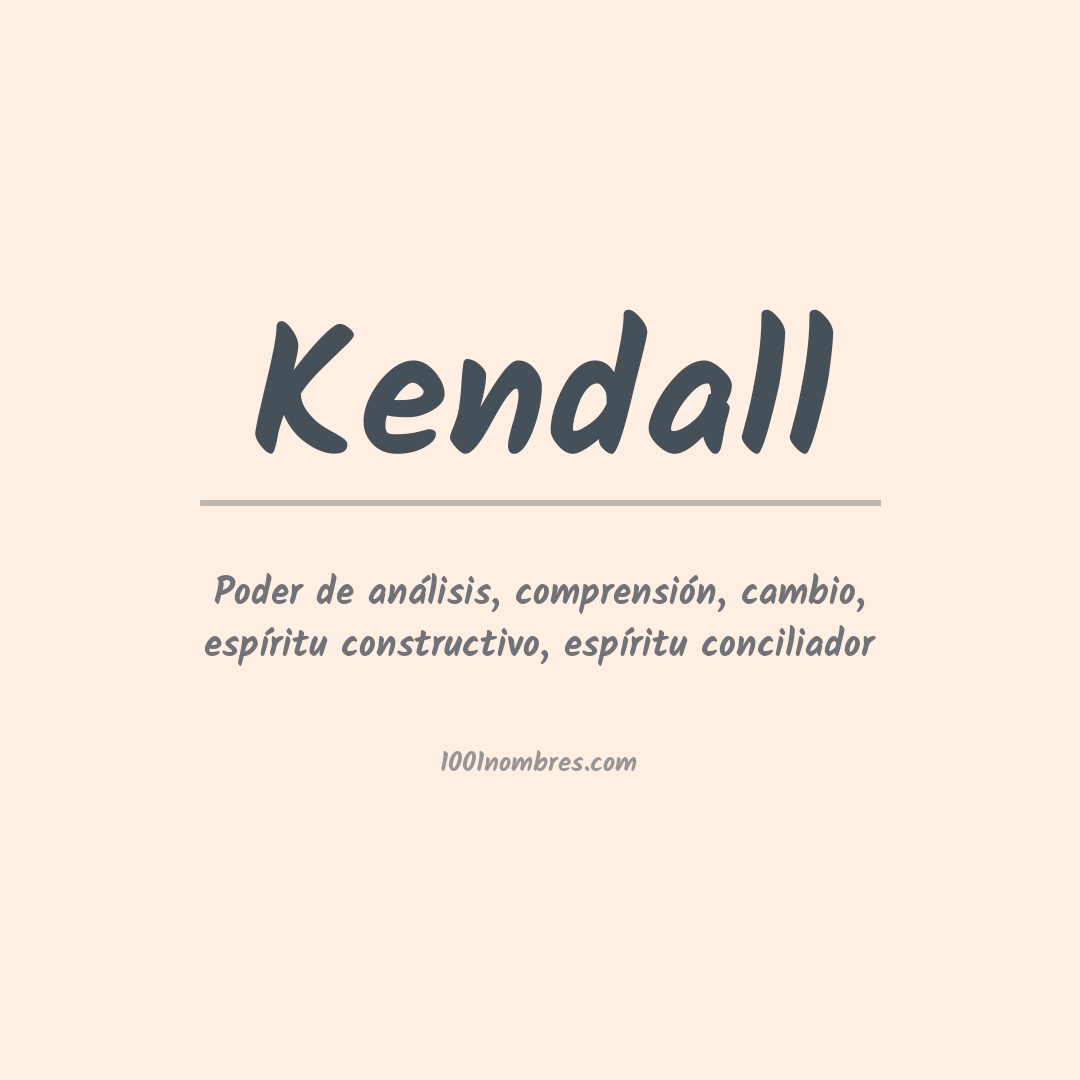Significado del nombre Kendall