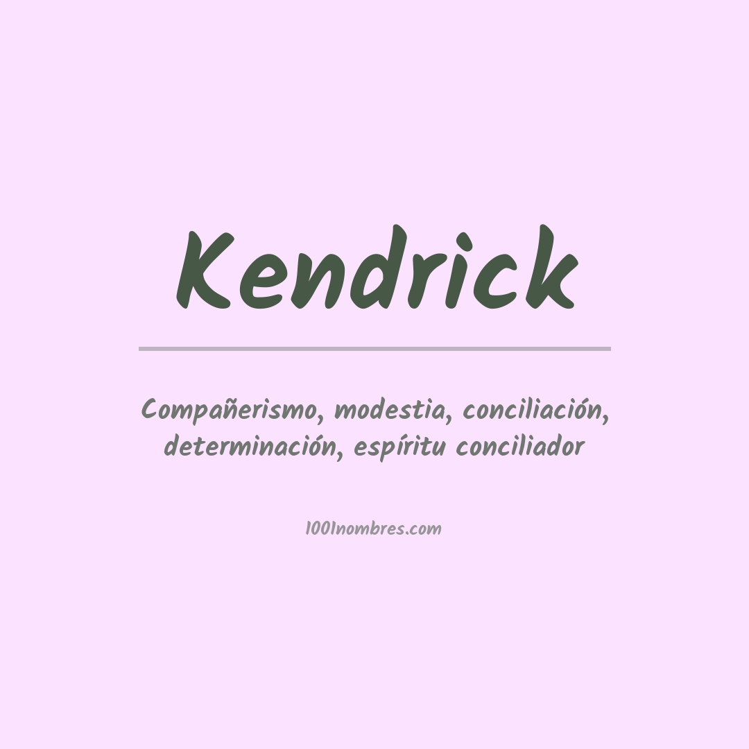 Significado del nombre Kendrick