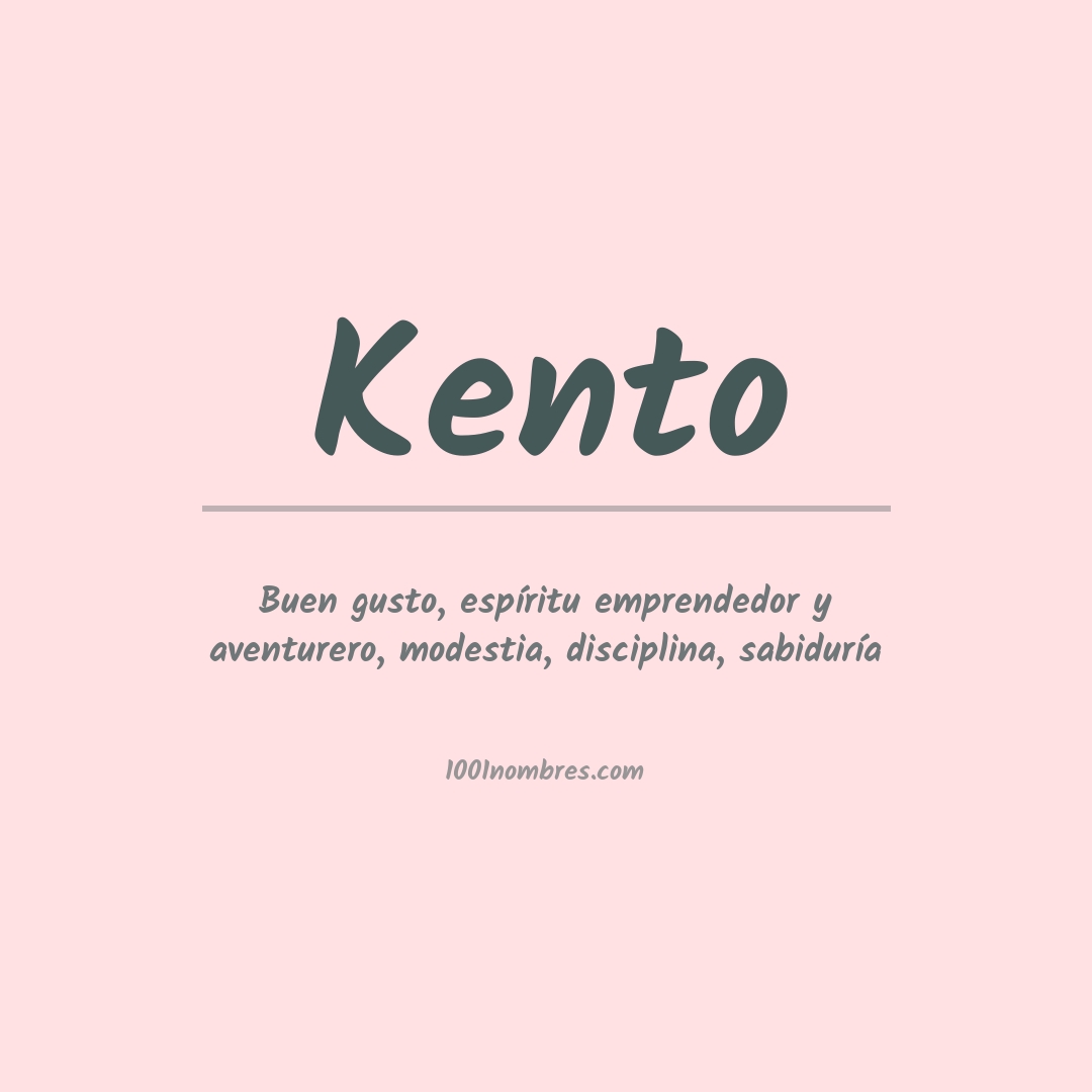 Significado del nombre Kento