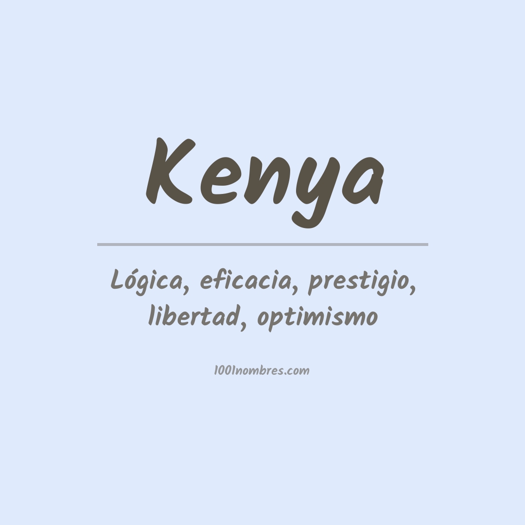 Significado del nombre Kenya