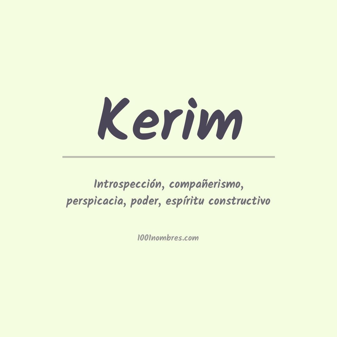 Significado del nombre Kerim