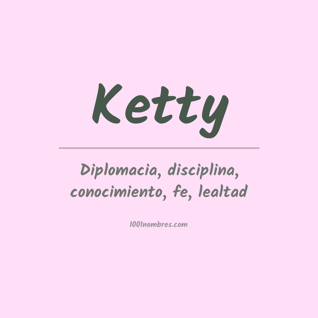 Significado del nombre Ketty