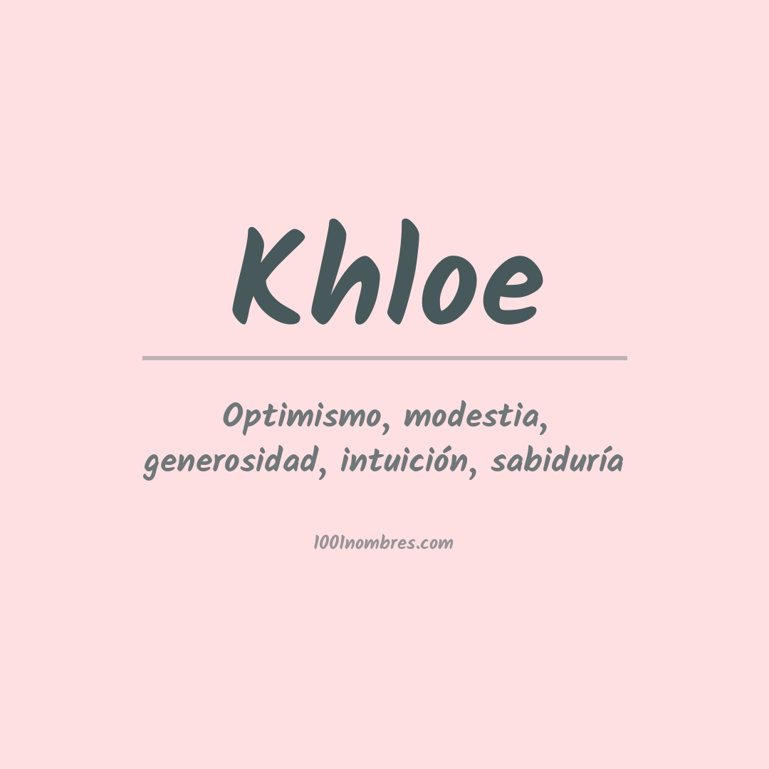 Significado del nombre Khloe