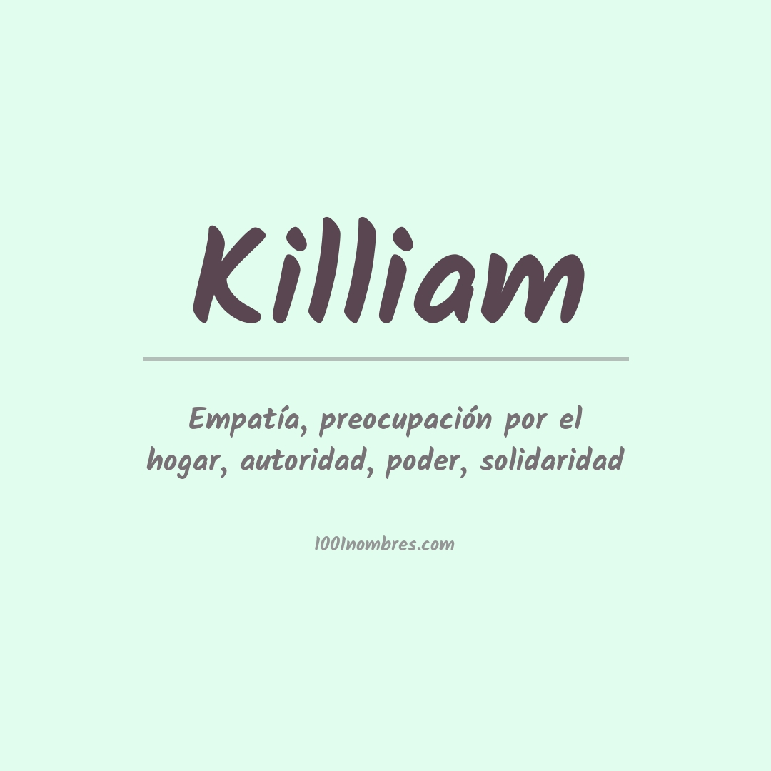 Significado del nombre Killiam