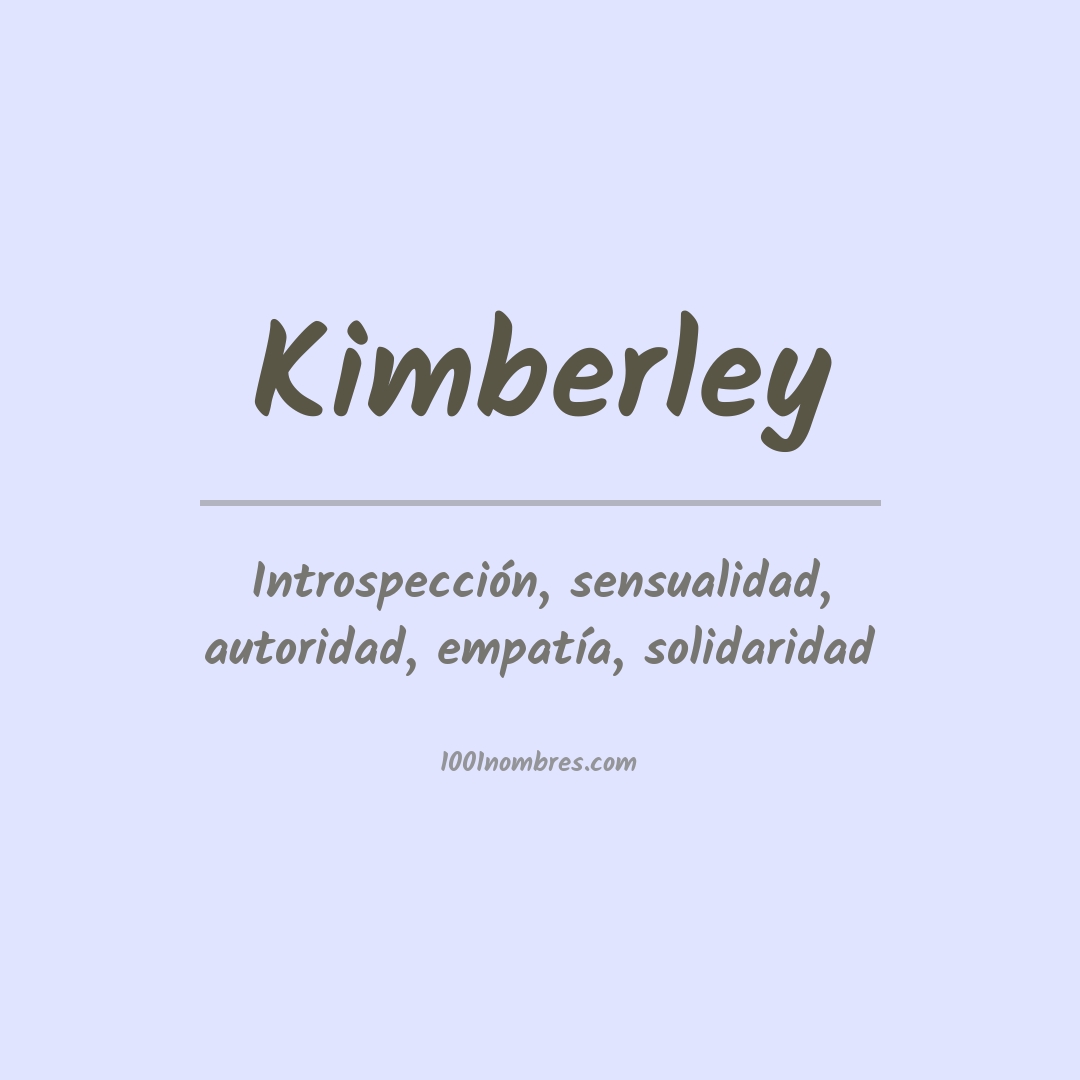 Significado del nombre Kimberley