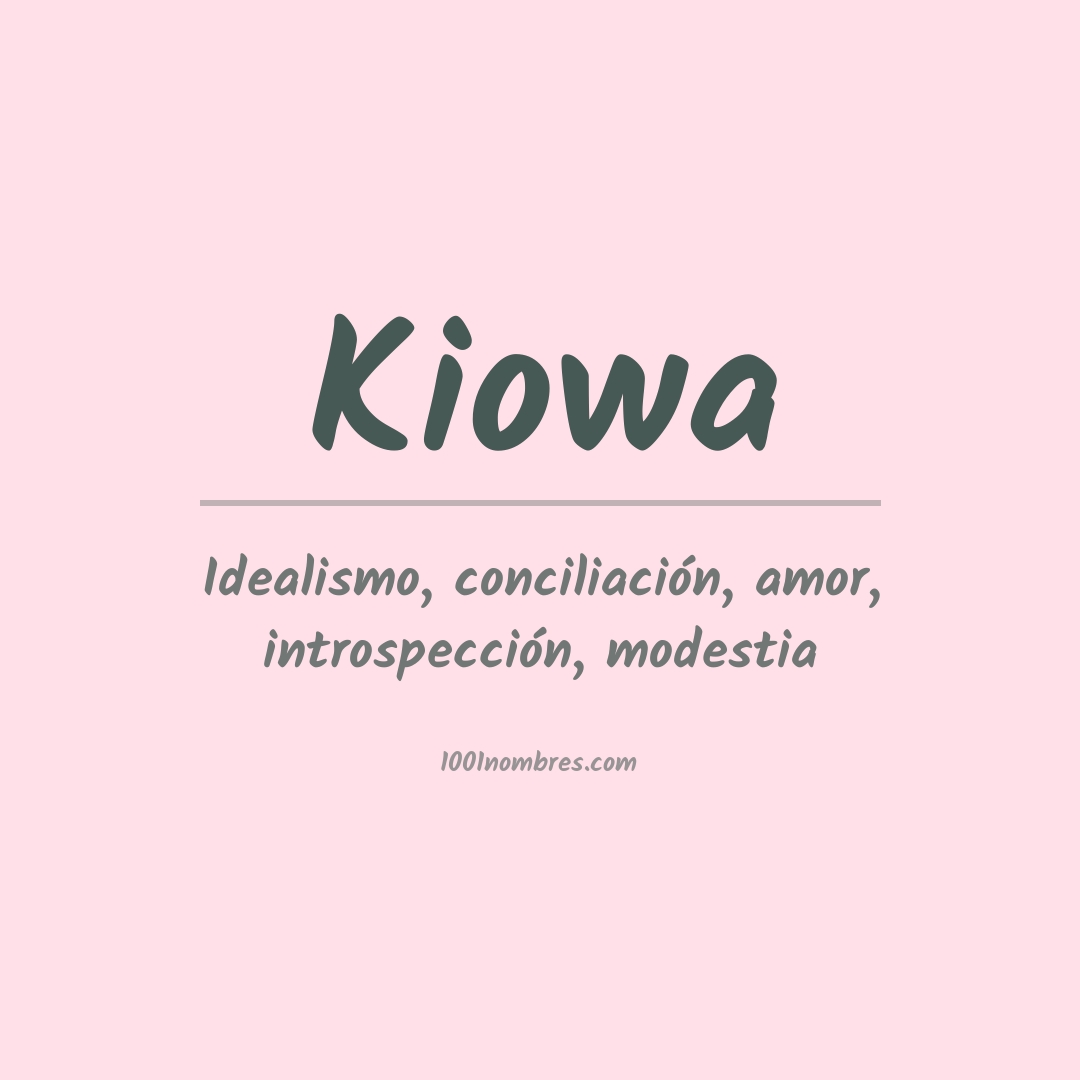 Significado del nombre Kiowa Significado del nombre Kiowa
