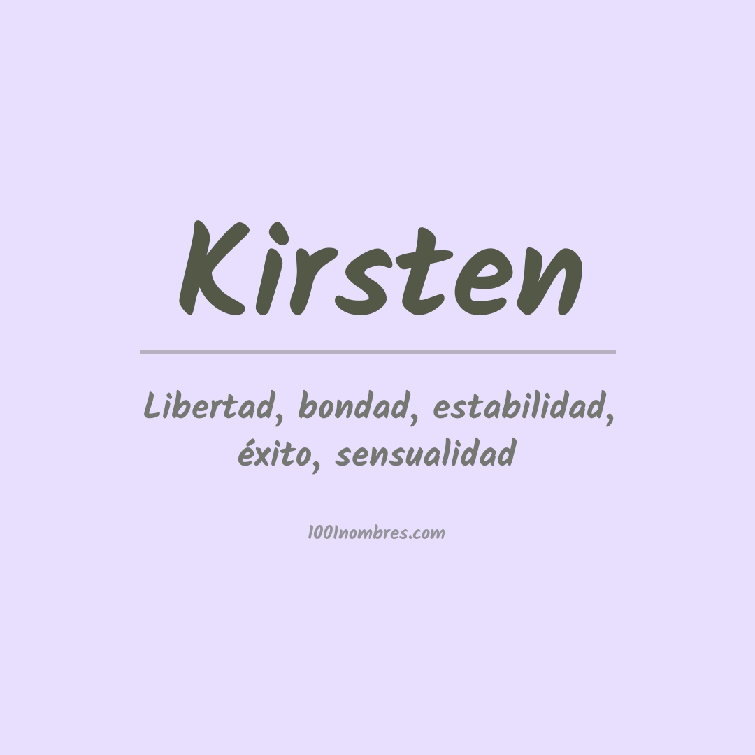 Significado del nombre Kirsten