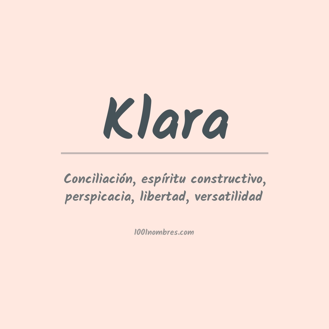 Significado del nombre Klara