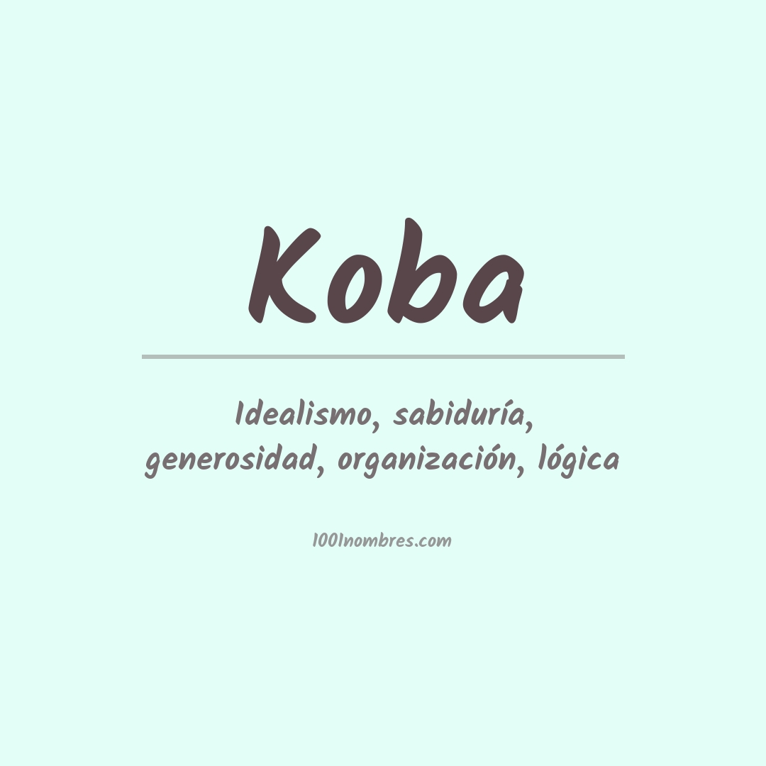 Significado del nombre Koba