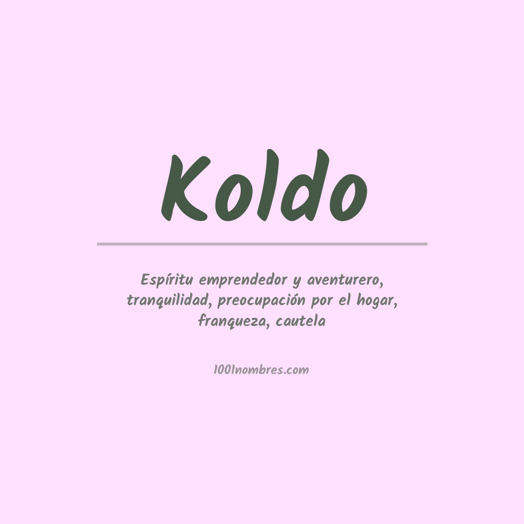 Significado del nombre Koldo