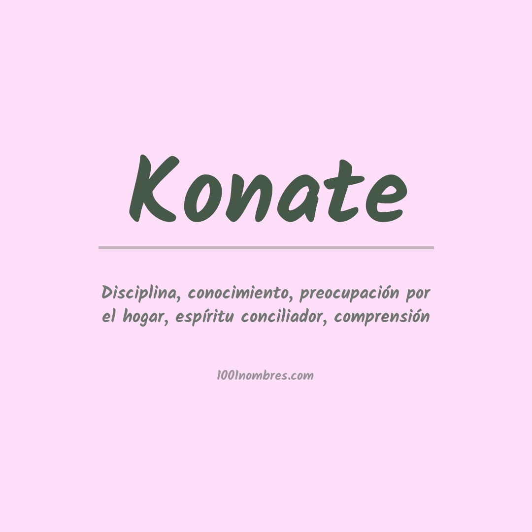 Significado del nombre Konate