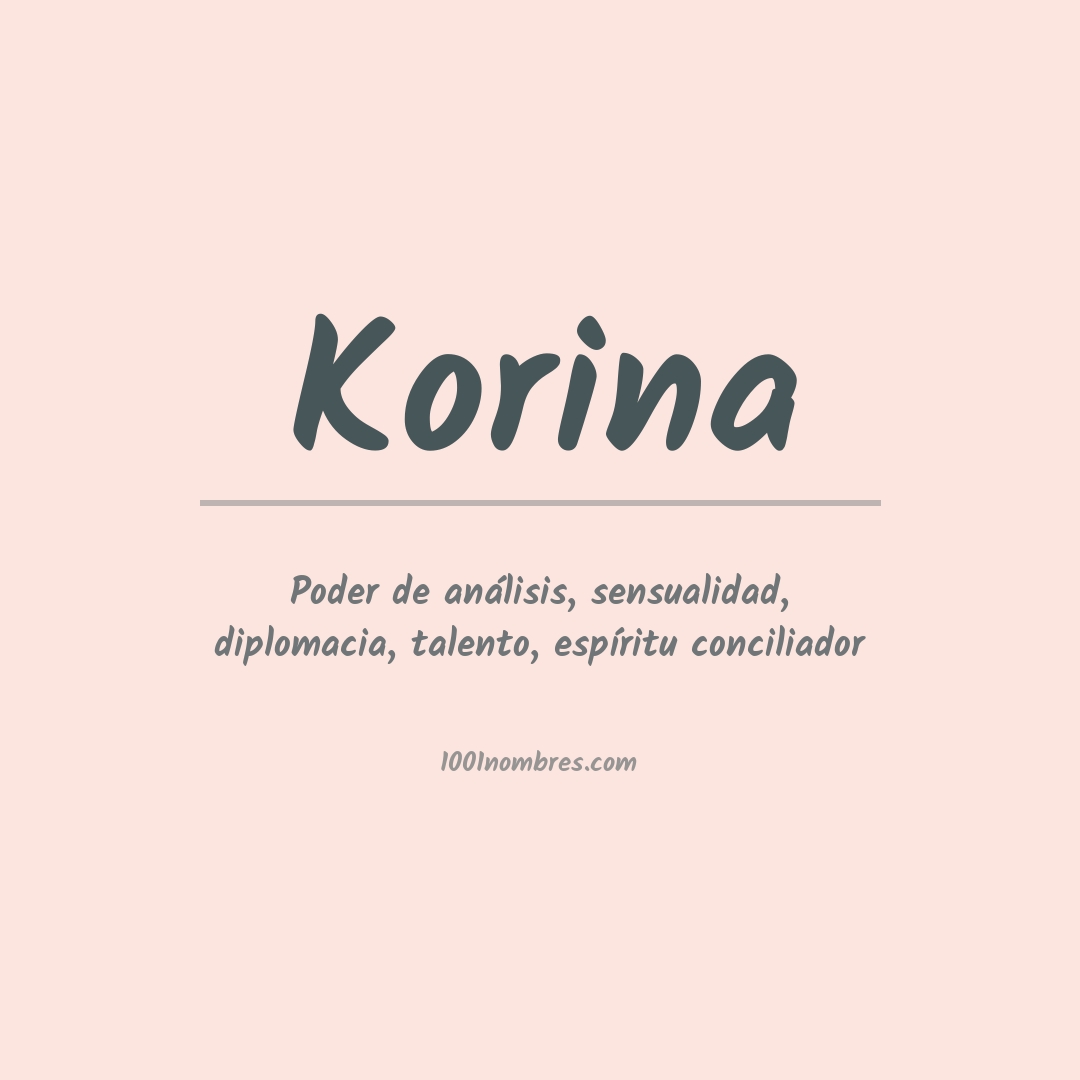 Significado del nombre Korina