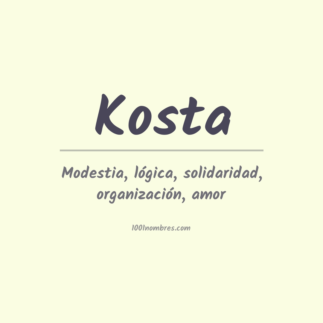 Significado del nombre Kosta