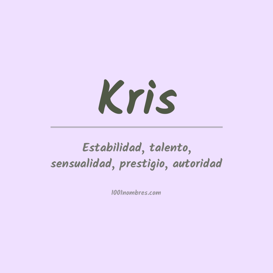 Significado del nombre Kris