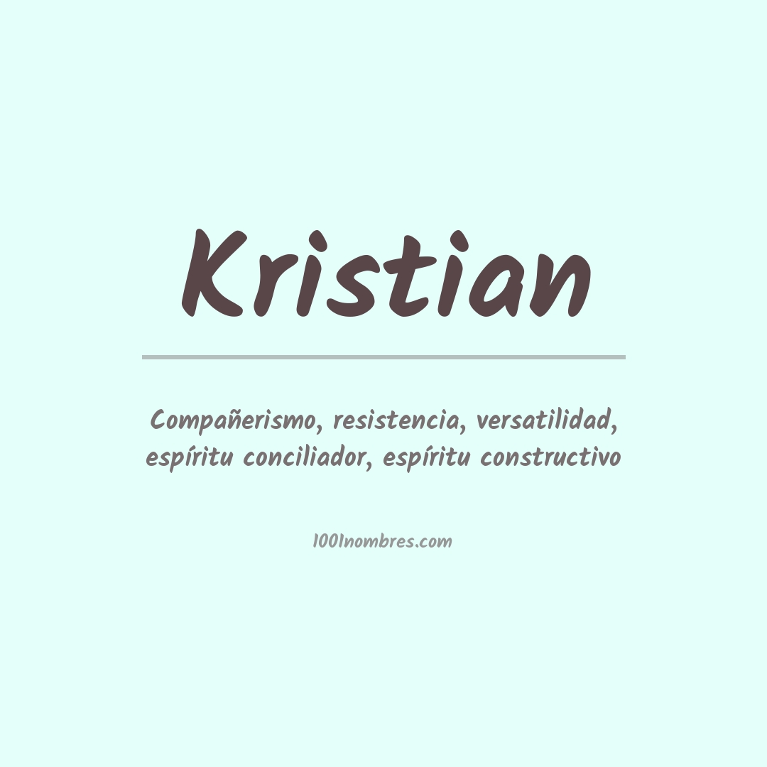 Significado del nombre Kristian