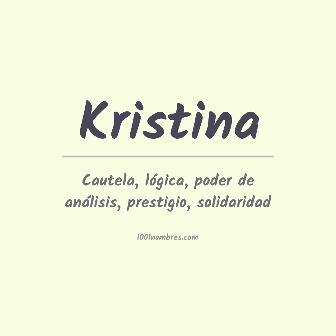 Significado del nombre Kristina
