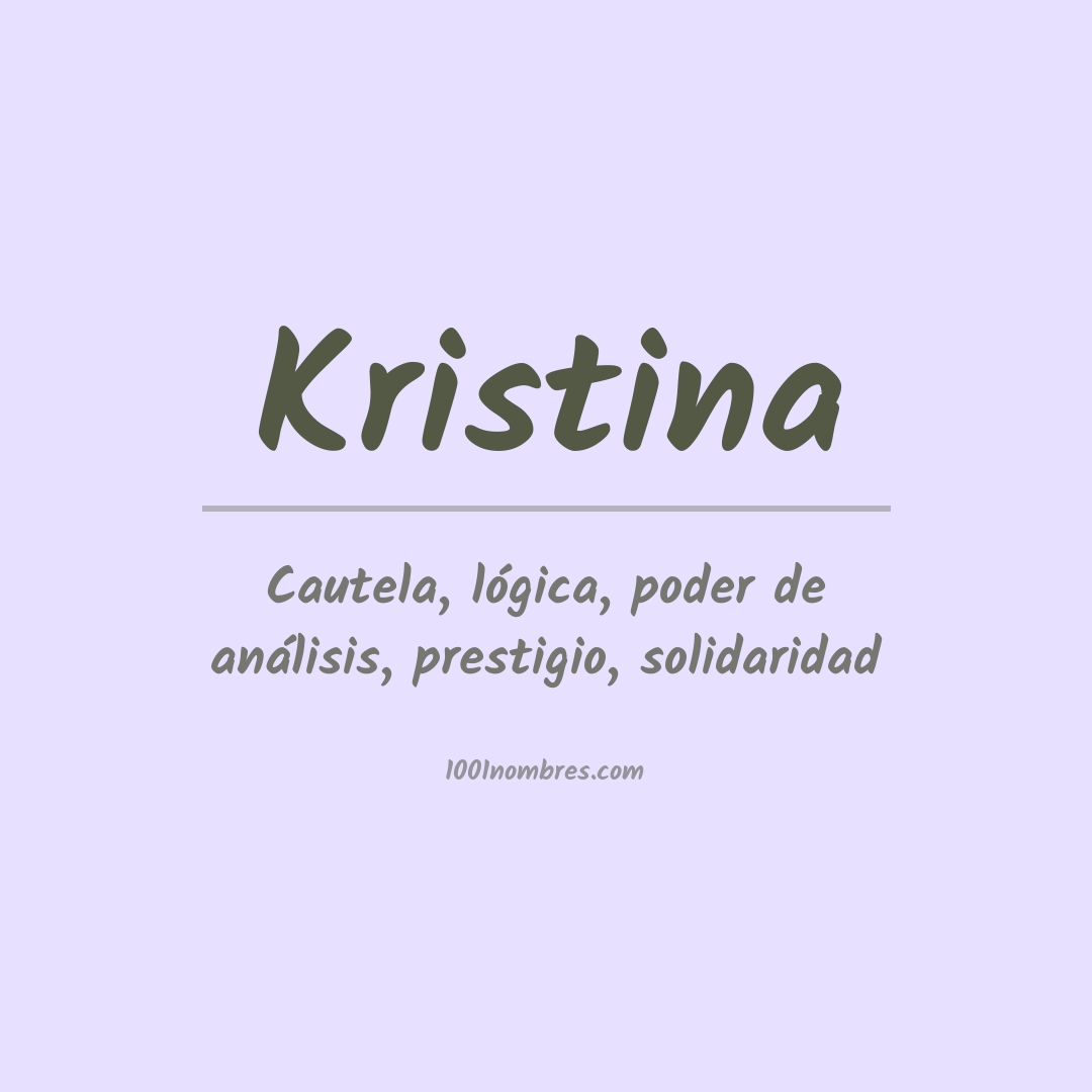 Significado del nombre Kristina