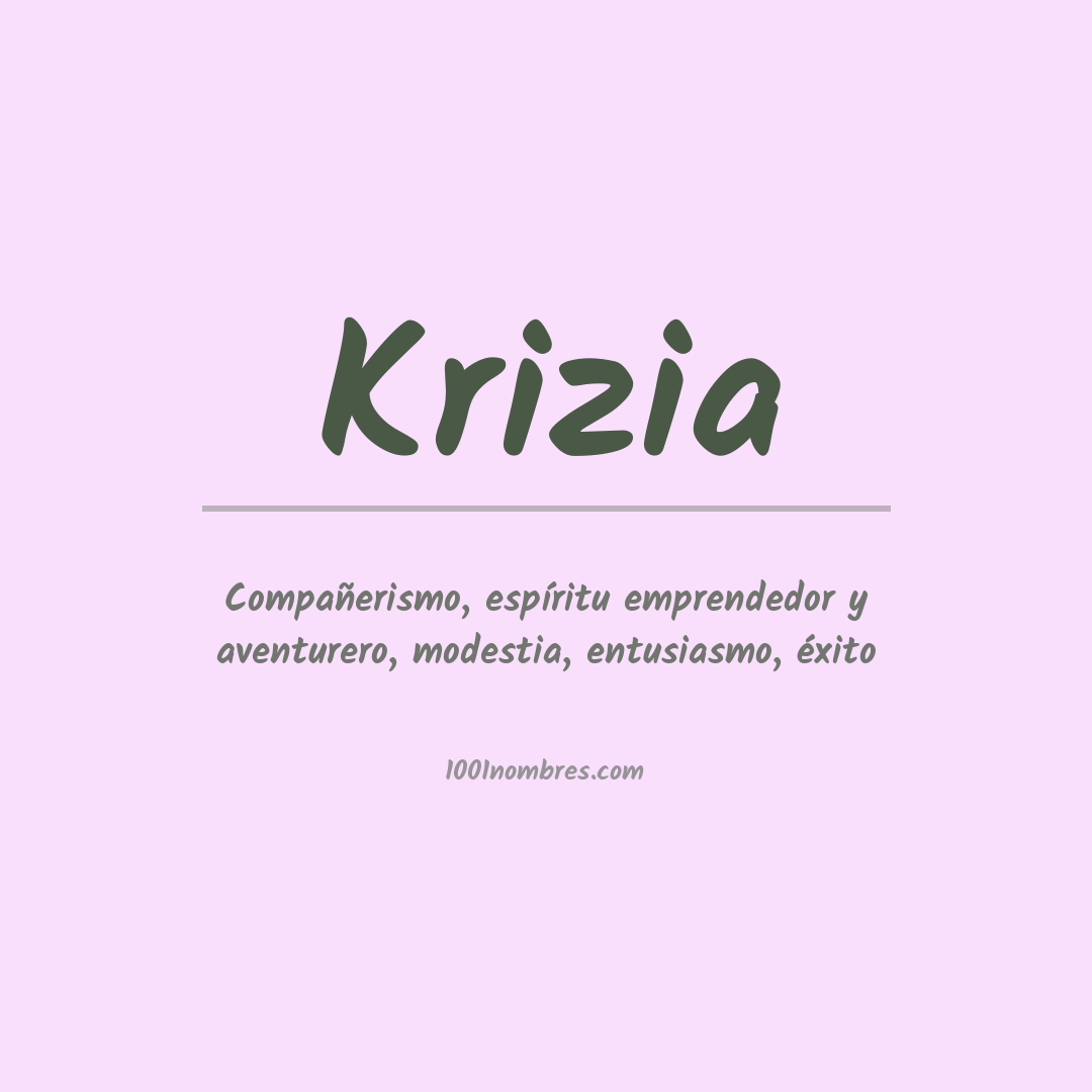Significado del nombre Krizia Significado del nombre Krizia