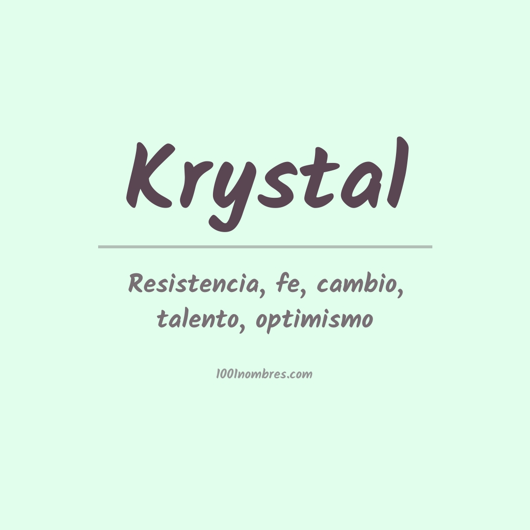 Significado del nombre Krystal
