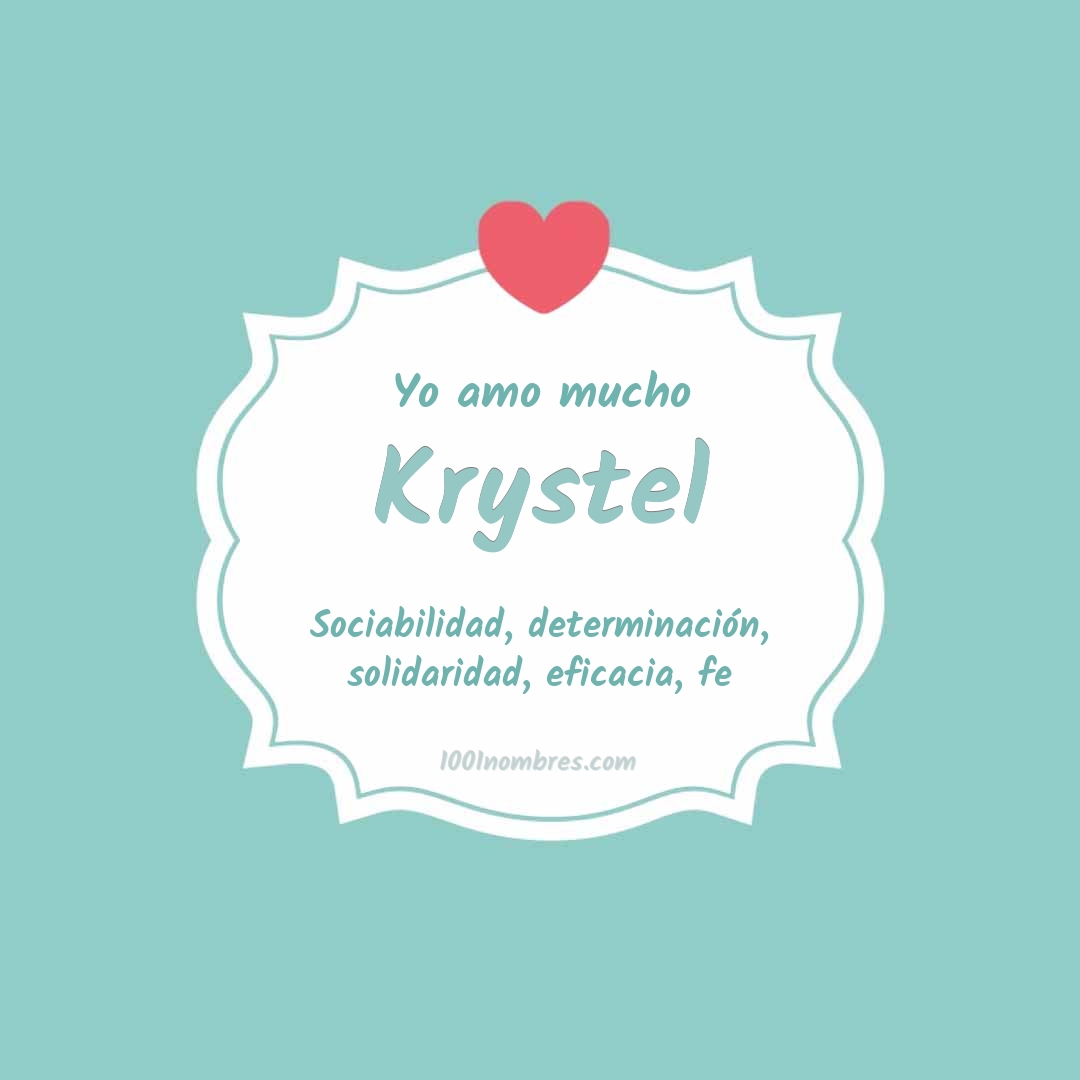 Yo amo mucho Krystel Yo amo mucho Krystel