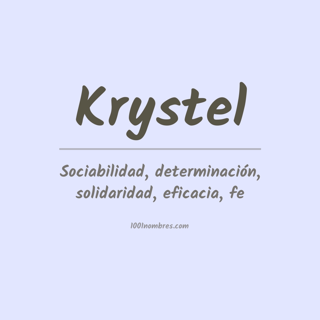 Significado del nombre Krystel