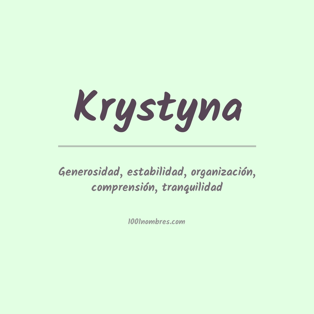 Significado del nombre Krystyna