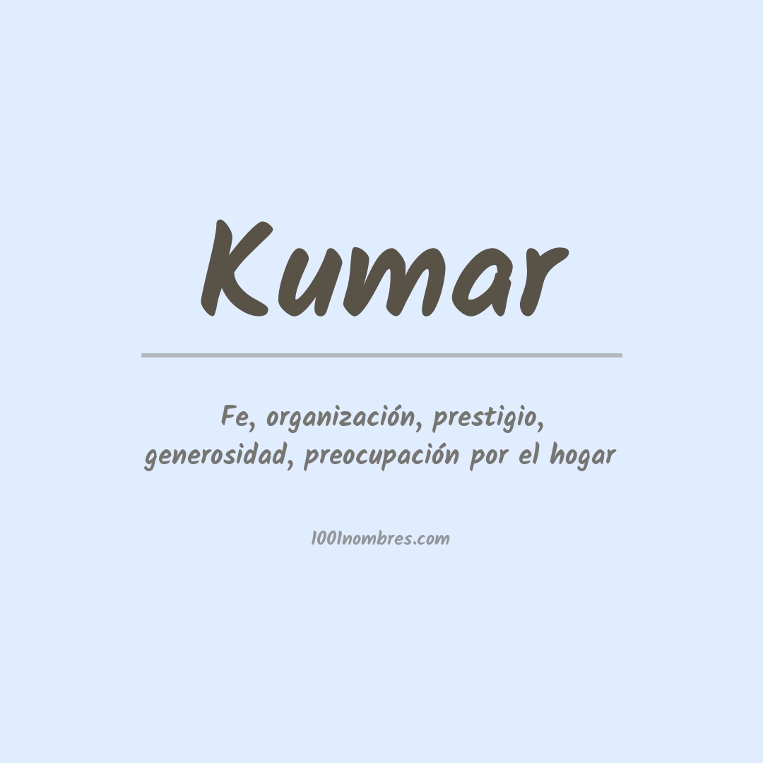 Significado del nombre Kumar