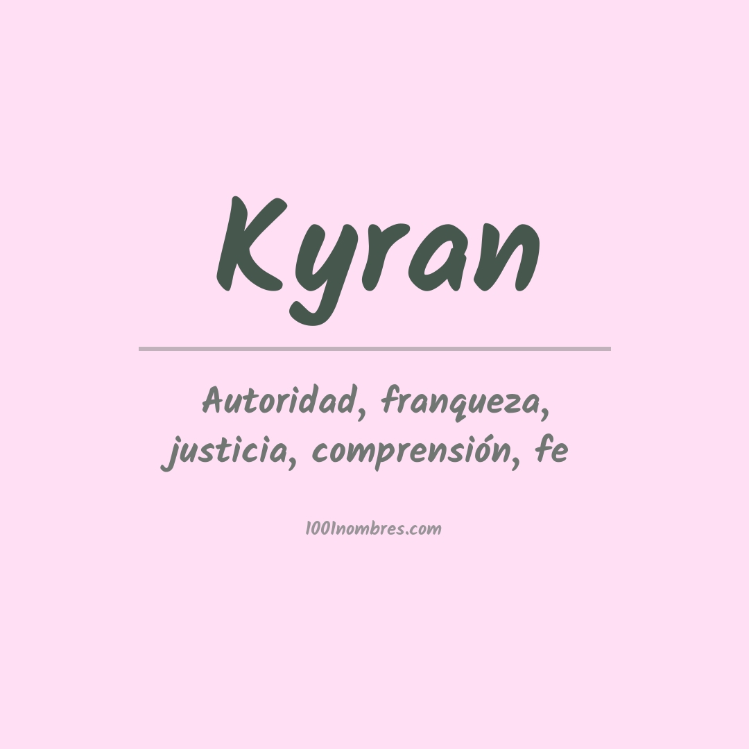 Significado del nombre Kyran Significado del nombre Kyran
