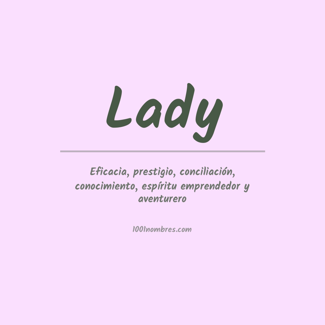 Significado del nombre Lady
