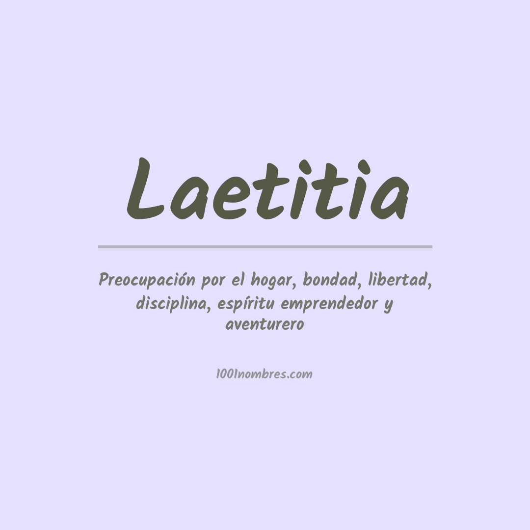 Significado del nombre Laetitia