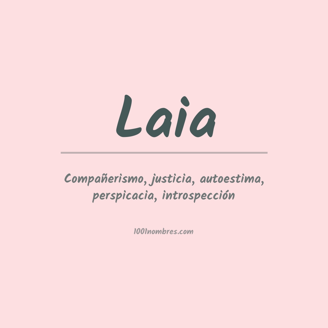 Significado del nombre Laia