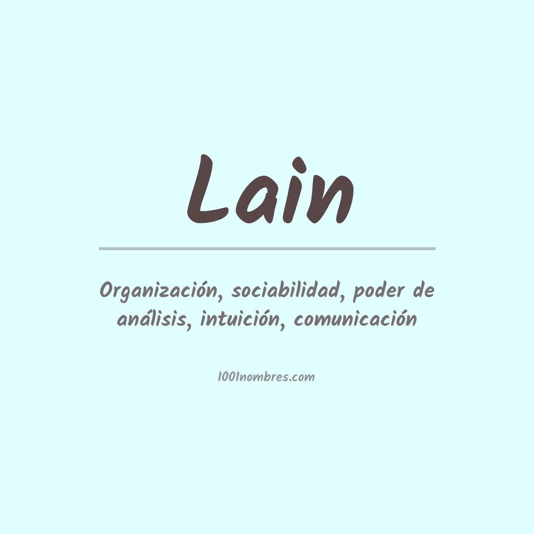 Significado del nombre Lain